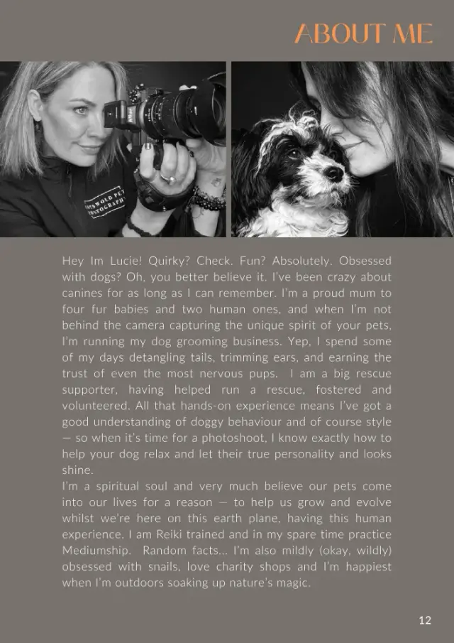 Brochure page 11: About me